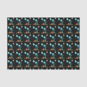 Papel De Seda Halloween Spooky Ghosts Bats Skulls & Candy