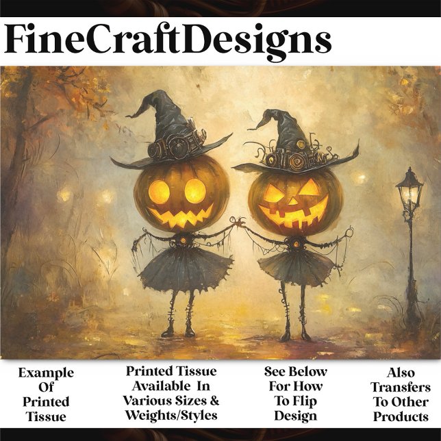 Papel De Seda Halloween Steampunk Pumpkin Bruxas AA8 Desligar (Criador carregado)