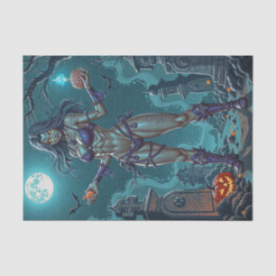 Papel De Seda Halloween Treat ou Zombie Namorada w Cérebros