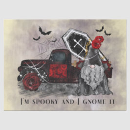 Papel De Seda Halloween Watercolor Truck Gnomo