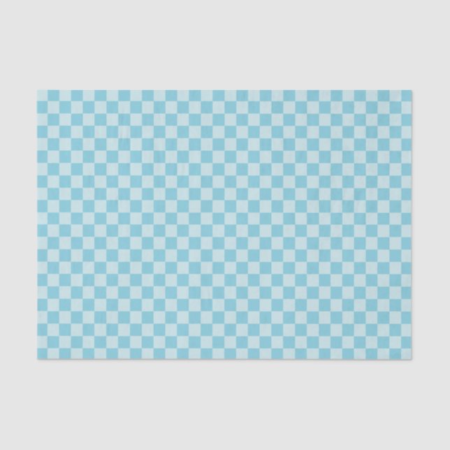 Papel De Seda HAMbyWG - Tecido presente - Gingham Azul-Aqua (Frente )
