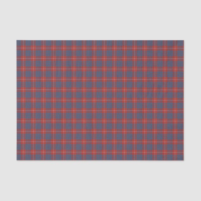 Papel De Seda Hamilton Dress Antigo Tartan Escocês (Frente )