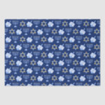 Papel De Seda Hanukkah Blue Menorah Dreidel Pattern Chanukah<br><div class="desc">Belo papel de tecido Hanukkah em azul bonito com um padrão legal de estrela judaica,  sonho para diversão jogos Chanukah,  e menorah judaica para o feriado.</div>
