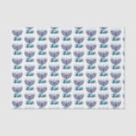 Papel De Seda Hanukkah Floral Menorah Padrão<br><div class="desc">Ilustração de Hanukkah por Cindy Bendel. Você pode mudar o tamanho do padrão para tornar a menorah maior ou menor. Clique no botão editar para modificar o padrão.</div>