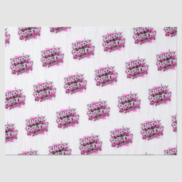 Papel De Seda Happy Birthday Graffiti Pink & White
