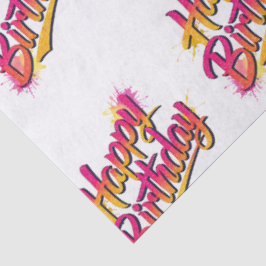 Papel De Seda Happy Birthday Tissue Paper