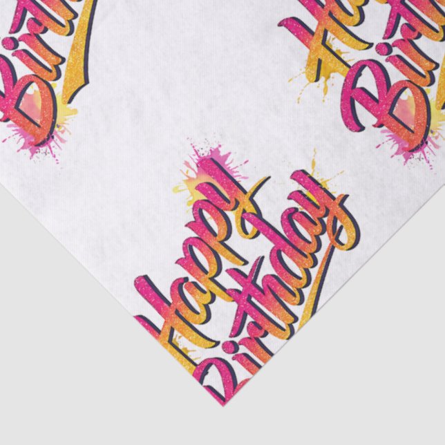 Papel De Seda Happy Birthday Tissue Paper (Detalhes)