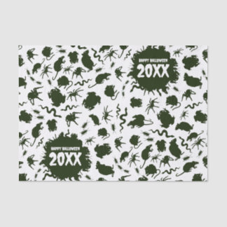 Papel De Seda Happy Halloween Add The Year Black Creepy Crawlies