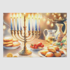 Papel De Seda Happy Hanukkah