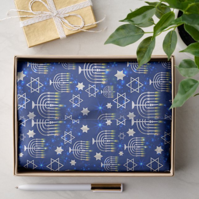Papel De Seda Happy Hanukkah Modern (Presente)