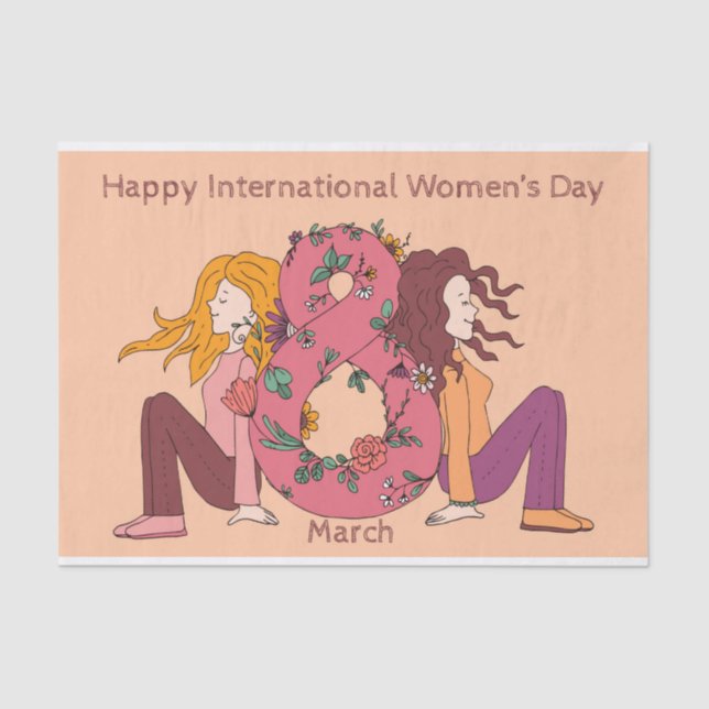 Papel De Seda Happy International Women's Day (8 March) (Frente )