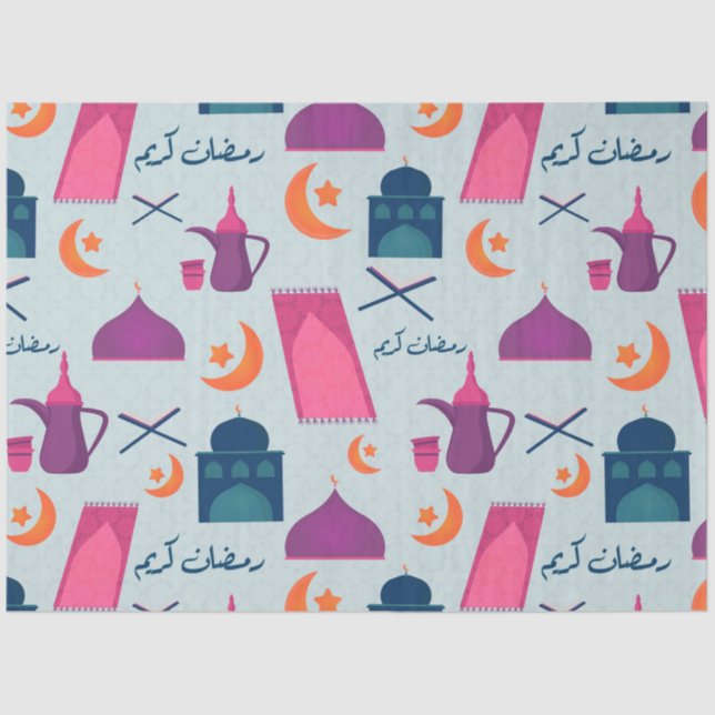 Papel De Seda Happy Ramadan Pattern (Frente )