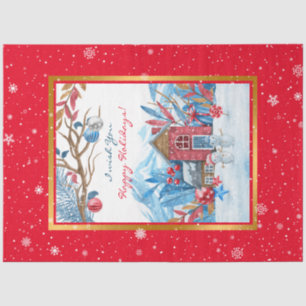 Papel De Seda Happy Snowman Personaliza