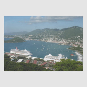 Papel De Seda Harbor em Ruas. Thomas Ilhas Virgens dos EUA