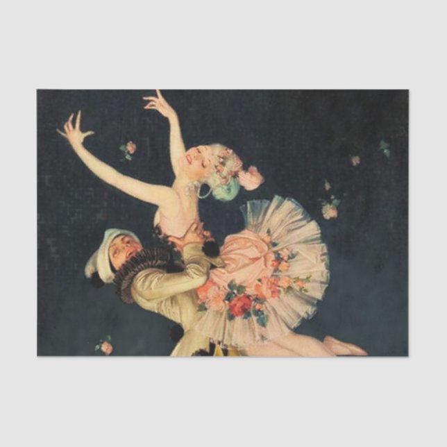 Papel De Seda “Harlequin and Columbine” by FX Leyendecker (Frente )