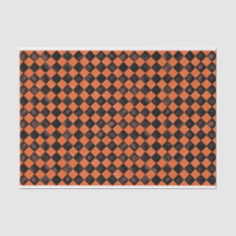 Papel De Seda Harlequin em azulejo preto e laranja