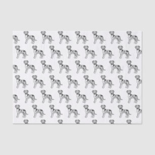 Papel De Seda Harlequin Great Dane Cute Cartoon Dog Padrão