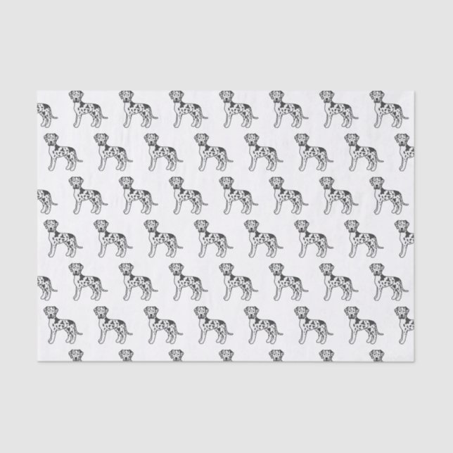 Papel De Seda Harlequin Great Dane Cute Cartoon Dog Padrão (Frente )