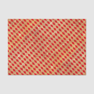 Papel De Seda Harlequin Red Vintage
