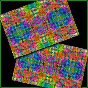 Papel De Seda [Harlequin Tie-Dye] Diamond Fractal Verificado