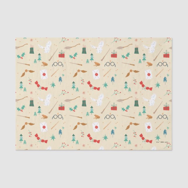 Papel De Seda Harry Potter | Padrão de Ícone de Férias (Frente )