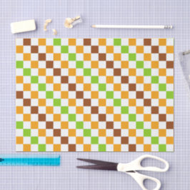 Papel De Seda Harvest diagonal checkerboard pattern