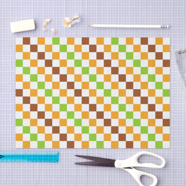 Papel De Seda Harvest diagonal checkerboard pattern (Arte )