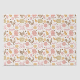 Papel De Seda Hatching Brevemente Chicken Padrão Floral