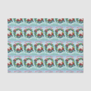 Papel De Seda Hawaii Mele Kalikimaka Wreath Tissue Paper