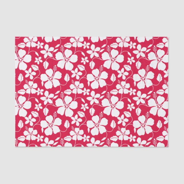 PAPEL DE SEDA HAWAIIAN HULA (HIBISCUS) RED (Frente )