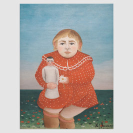 Papel De Seda Henri Rousseau - Criança com uma Boneca