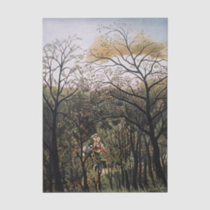 Papel De Seda Henri Rousseau - Encontro na Floresta