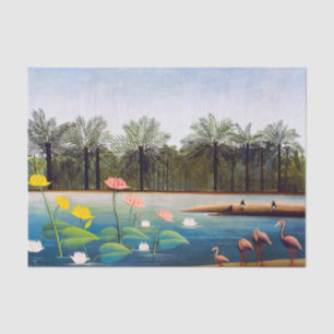 Papel De Seda Henri Rousseau - Os Flamingos