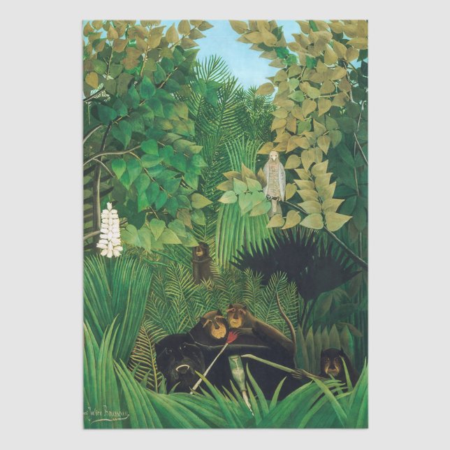 Papel De Seda Henri Rousseau - Os Jesters Feliz (Criador carregado)