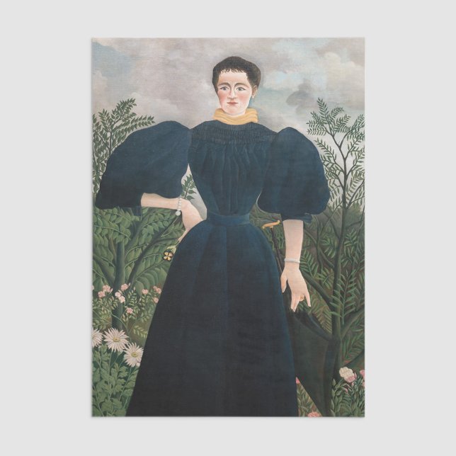 Papel De Seda Henri Rousseau - Retrato da Madame M. (Criador carregado)