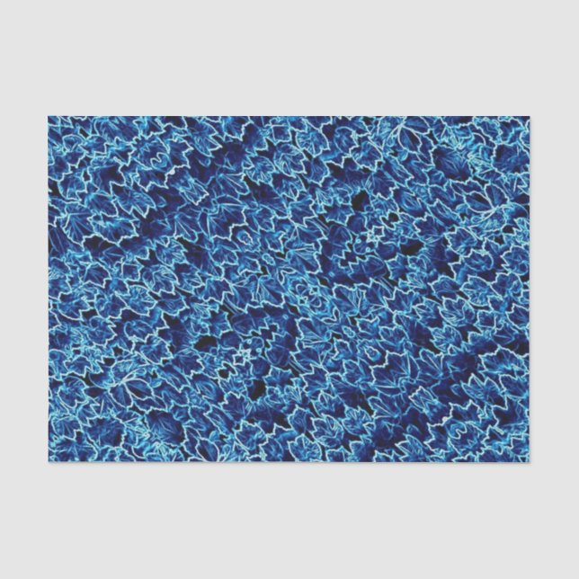 Papel De Seda Hera Azul Geada (Frente )
