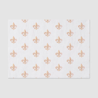 Papel De Seda Heraldic Fleur de lis, Heráldico do Rosa Dourado E