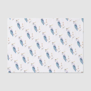 Papel De Seda Herão Azul Real