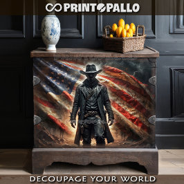 Papel De Seda herói caubói fora da lei do western americano com 