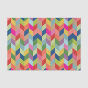 Papel De Seda Herringbone colorido moderno