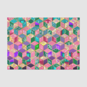 Papel De Seda Hexágono Multimisto Diamante Divertido