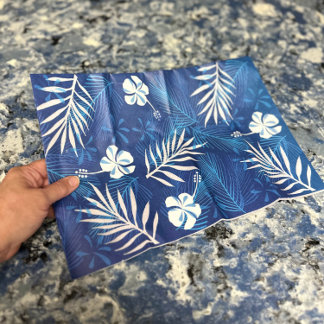 Papel De Seda Hibisco de Folha Tropical Botânica do Havaí