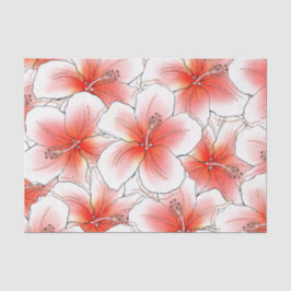 Papel De Seda Hibisco Havaiano Brilho Tropical