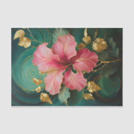 Papel De Seda Hibiscus Bloom, Cor-de-rosa-Solteiro, Florais Form