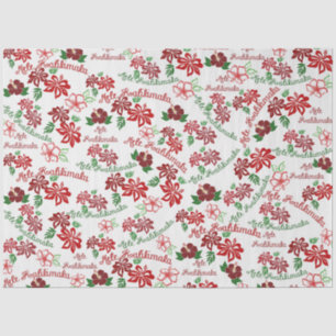 Papel De Seda Hibiscus Havaiano Mele Kalikimaka Tissue Paper