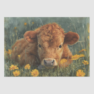 Papel De Seda Highland Baby Cow