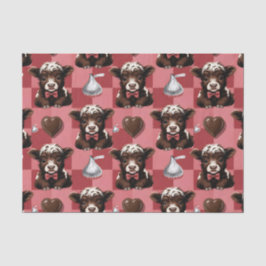 Papel De Seda Highland Cow Chocolate Heart Kisses Gift Filler