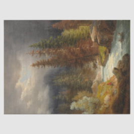 Papel De Seda Hiker Beside a Torrential River (Achenbach)