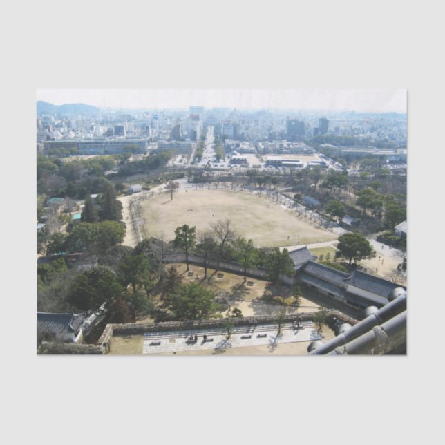 Papel De Seda Himeji, Japão (View from atop castle) (Frente )