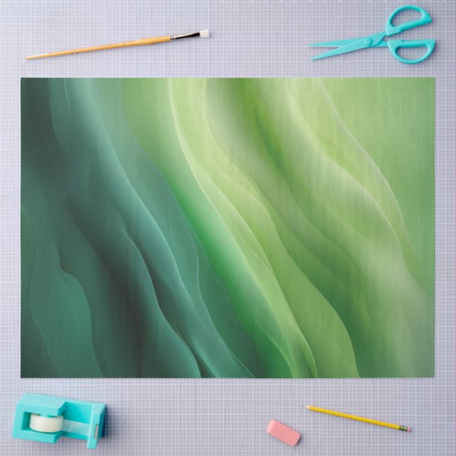 Papel De Seda Hino Verde em Movimento (Arte )